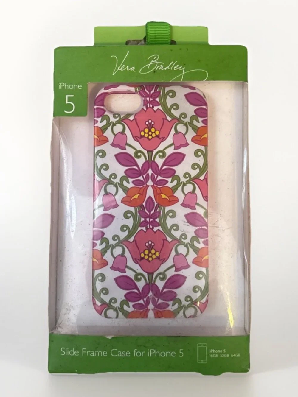 Vera Bradley iPhone 5 case slide frame Lilli Bell floral pink white green Cute